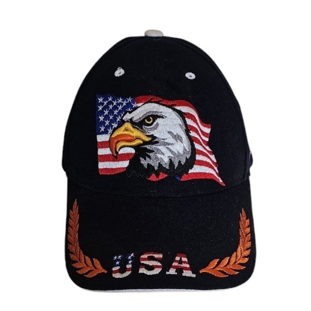 Sam's Cap  Patriotic with Eagle and Flag wool blend adjustable embroidered